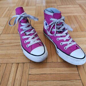 Converse Pink High Tops, Size 7